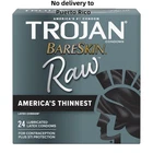 Trojan Bareskin Raw Thin Condoms, Lubricated 24 Count Pack New. Price: $26.36.
