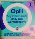 28 Day Supply Opill Norgestrel Tablets 0.075MG Daily Oral Contraceptive Exp 8/26 New. Price: $11.99.