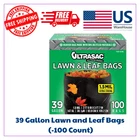 Ultrasac 39 Gallon Lawn & Leaf Bags 100-COUNT Heavy Duty Trash Yard Waste New. Price: $31.00.