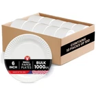 Bulk 6" Dessert Plates 1000-PACK Environmentally Friendly New. Price: $88.55.