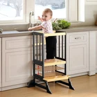 Cosyland Height Adjustable Toddler Standing Tower - Large, Black & Natural New. Price: $68.88.