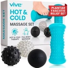 Vive Massage Ball (4 Piece) - Plantar Fasciitis Relief Set, Blue New. Price: $32.12.