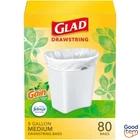 Glad Drawstring Gain Odor Shield Medium Trash Bags - 8GAL 80CT: Fresh Scent New. Price: $19.03.