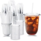 Plastic Cups 100 Pack 16 Oz Clear Disposable Lids Straws Coffee Alaeseje Iced New. Price: $46.99.