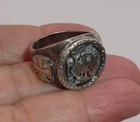 Sterling Silver 925 Men's Signet Ring German Federal Eagle Seal Cross 10.5 Biker Pre-owned. Price: $99.99.