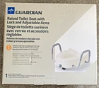 Medline Guardian 5 Raised Elongated Toilet Seat With Lock Adjustable Arms Nib New. Price: $35.95.