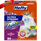 Hefty Ultra Strong 13 Gallon Trash Bags, Tall 80 Count (pack Of 1), Fabuloso New. Price: $18.35.