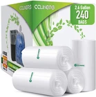 2.6 Gallon Clear Bathroom Trash (240 Bags) Small Garbage 1... New. Price: $23.84.