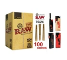 Raw Rolling Paper Single Size 70/24 Pre Rolled Cone + Lighter New. Price: $54.99.
