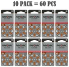 Size 312 Rayovac Extra Advanced Hearing Aid Batteries - 10PK 60PC New. Price: $16.50.