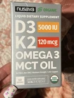 Nusava K2 Omega Mct Oil Drops Unflavored 30ML X2 New. Price: $15.00.
