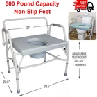 Bedside Commode Chair Wide Seat Adjustable Height 500LBS Raised Toilet New. Price: $116.91.