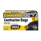 Commander 55 Gal. Mil Heavy Duty Contractor Trash Bags With Flap Ties 36 In. X New. Price: $13.68.