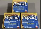 Pepcid Maximum Strength 75 Tablets, 3 Pack, Exp 2027 New. Price: $39.95.
