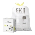 Eko 13 Gallon / 40-60 LITER,110 Count Drawstring (pack Of 1), White New. Price: $48.14.
