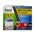 Pami Recycling Tall Kitchen Drawstring Trash Bags- Extra-strong Plastic Garba... New. Price: $19.51.