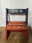 Vintage Mickey Mouse Red Wooden Step Stool - 1960S Disney Chair Kids Children Used. Price: $42.99.