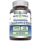 Amazing Formulas Glucosamine Chondroitin & Msm 1850 Mg Per Serving 240 Capsules New. Price: $14.99.