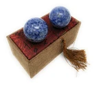 Collectibles Blue Corundum Marble Stone Chinese Healthy Exercise Massage Ba New. Price: $18.29.