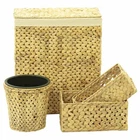 Bathroom Set 4 Piece Storage Laundry Basket For Organizing Water Hyacinth Vidaxl New. Price: $84.99.