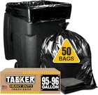 Tasker 95-96 Gallon Trash Bags Heavy Duty 1 Count (pack Of 50), Black New. Price: $74.63.
