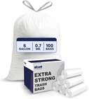 6 Gallon Trash Bags White Drawstring Garbage Can Liners, 17 X 20 100 Count, F New. Price: $21.74.