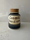Vintage Dr. Brophy's Word Jar Cosmic Questions W/ Cork Lid - 1990S Used. Price: $34.99.