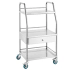 Vevor Lab Rolling Cart Dental Serving 3 Tiers 1 Drawer Stainless Steel New. Price: $149.99.