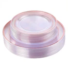 I00000 60 Pcs Rose Gold Plastic Plates, Disposable Party Set Include: Clea... New. Price: $34.72.