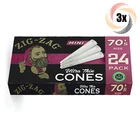 3X Packs Zig Zag Ultra Thin Cones Mini 70'S 24 Each + Free Tubes New. Price: $25.84.