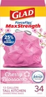 Glad Tall Kitchen Trash 13 Gallon, Maxstrength Cherry Blossom Garbage Bags, New. Price: $12.78.