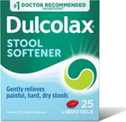 Dulcolax Stool Softener Laxative Liquid Gel Capsules 100MG 25 Count Box New. Price: $10.45.