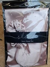 New Kitsch Blush Satin Sleep Set Pillowcase Eye Mask Scrunchie. Price: $20.00.