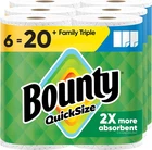 Paper Towels Quick Size, White, 6 Family Triple Rolls = 20+ Regular New. Price: $34.34.