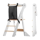 Foldable Step Stool Adjustable Height Toddler Kitchen Natural White Cosyland New. Price: $154.99.