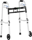 Folding Walker For Seniors With 5 Front Wheels, Width Adjustable Compact Standa New. Price: $104.48.