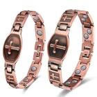Vicmag 2PCS Men Copper Magnetic Bracelets For Couple Double Row 99.9% Solid Pure New. Price: $39.62.