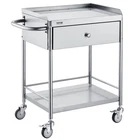 Vevor 2-TIER Stainless Steel Cart Mobile Lab Utility With Drawer 220 Lbs New. Price: $112.90.