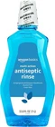 Amazon Basics Multi Action Antiseptic Rinse, Alcohol Free, Fresh Mint, 1 Liter, New. Price: $7.10.