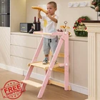 Wood City Toddler Learning Tower Pink Montessori Step Stool Helper New. Price: $129.99.