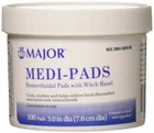 Major Medi-pads (tucks Pads) Witch Hazel Hemorrhoidal (jar Of 100) New. Price: $11.65.