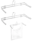 Qwork 2-PACK T-shirt Bag Rack Wall Mount, Chrome-plated Metal Retail... New. Price: $25.59.
