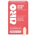Positiv Uro Boric Vaginal Suppository With Lactic Acid, And White New. Price: $39.90.