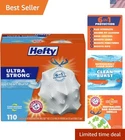Hefty Ultra Strong 13 Gallon Trash Bags - 110 Count, Odor Control, Clean Burst New. Price: $36.99.