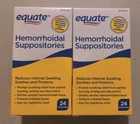 Equate Hemorrhoidal Suppositories - 24 Count, Pack, Exp 7/27 New. Price: $28.00.