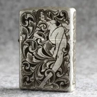 Zippo Lighter 121FB Antique Silver Custom Design/ Arabesque Sexy Girl New One. Price: $95.95.