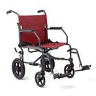 Medline Basic Steel Transport Chair 12 Inch Wheels Comfortable Portable Aid New. Price: $190.90.