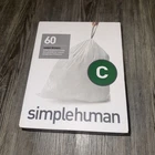 Simplehuman Code Liners, Trash Bags, 10 Liter / 2.6-3.2 Gallon 60 Ct. New. Price: $29.99.