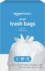 Small 4 Gallon Trash Bags With Flap Ties, Fresh Scent, Odor Control, 0.5 Mil Thi New. Price: $19.20.