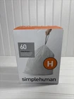Simplehuman Code 60 Count, Dispenser Pack Custom Fit Liners, Drawstring Trash New. Price: $29.00.